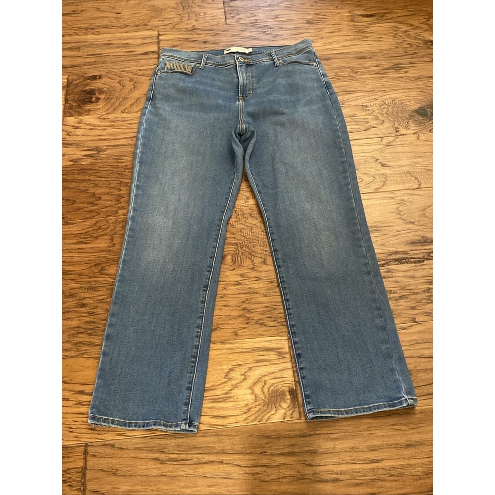Levis 512 Jeans Womens 14 Blue Perfectly Slimming‎ Straight Leg High-Rise